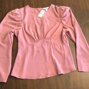 Express Mauve Pink Top with Seaming